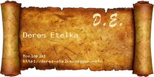 Deres Etelka névjegykártya