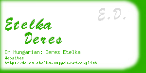 etelka deres business card